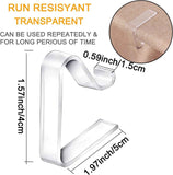 Transparent Small Tablecloth Clips for Thin Tables – Compact Plastic Holders for Indoor Meals, Picnics & Casual Gatherings (Clear)