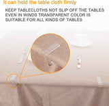 Transparent Small Tablecloth Clips for Thin Tables – Compact Plastic Holders for Indoor Meals, Picnics & Casual Gatherings (Clear)