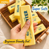 2 PCS Giant Butter Stick Squishy Toy for Office & School – Slow Rising Stress Reliever to Calm Anxiety (Yellow)