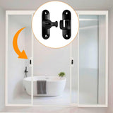 90/180 Degree Zinc Alloy Flip Lock for Barn & Sliding Doors – Heavy Duty Security Latch for Cabinets, Windows & Sheds (Black)