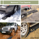 2PC Traction Tracks Mats TPR 31.5" L Tire Recovery Track Pad Roll Car Vehicle Tyre Traction Boards Tire Ladder Track Grabber Auto Emergency Traction Aid w/Bag for Off-Road Mud Snow Ice Sand(black)