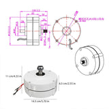 100W 12V/24V Permanent Magnet Generator with Base – 3-Phase Gearless Alternator 600 RPM, 100A 1600V Rectifier, DIY Wind Turbine & Hydro Generator for Off-Grid Renewable Energy, 12V (White)