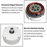 Darrahopens Home & Garden > Solar Panels > Portable Solar Panels 100W 12V/24V Permanent Magnet Generator, 3 Phase Gearless Alternator 600 RPM with 100A 1600V Rectifier, DIY Wind Turbine & Hydro Generator for Off-Grid Renewable Energy, 12V (White) In Australia - Darrahopens
