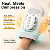 Cordless Hand Massager with Heat and Compression for Arthritis and
Carpal Tunnel Relief, 3 Massage Modes, 5 Intensities, 3 Heat Levels, Electric Handheld Wrist Massagers, Gifts for Women Men(White)