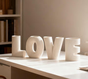 Love Vase 4-Piece Ceramic Vase Set – Stylish Floral Decorative Vases for Entryway, Table Centerpiece & Home Décor(Beige, Light Taupe, Dark Brown)
