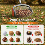 Acorn Picker Upper Roller with Foot Release Nut Gatherer
Adjustable Aluminum Handle, Ergonomic Grip and 1 Gal Bag for 1"-2.4" Walnuts, Pecans, Sweet Gum Balls and Golf Balls(Gray)