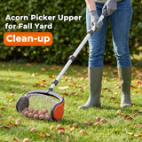 Acorn Picker Upper Roller with Foot Release Nut Gatherer
Adjustable Aluminum Handle, Ergonomic Grip and 1 Gal Bag for 1"-2.4" Walnuts, Pecans, Sweet Gum Balls and Golf Balls(Gray)