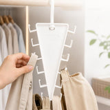 2-Pack V-Shaped 360° Rotating Closet Organizer with 12 Hooks for Hats, Bags & Scarves, Space-Saving Wardrobe Hanger (White)