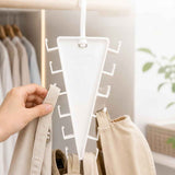 4-Pack V-Shaped 360° Rotating Closet Organizer with 12 Hooks for Hats, Bags & Scarves, Space-Saving Wardrobe Hanger (White)