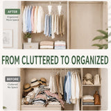 4-Pack V-Shaped 360° Rotating Closet Organizer with 12 Hooks for Hats, Bags & Scarves, Space-Saving Wardrobe Hanger (White)