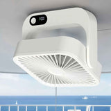 Magnetic Rechargeable Mini Desk Fan with 5-Speed LED Display for Office, Dorm & Bedside Use (White)