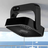 Magnetic Rechargeable Mini Desk Fan with 5-Speed LED Display for Office, Dorm & Bedside Use (Black)
