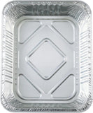 10 Pack Heavy-Duty Disposable Aluminum Foil Pans for Baking, Grilling & Catering – Extra Thick Rectangular Trays for Oven, BBQ & Steam Table Use (Silver)
