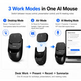 Upgraded AI Voice Mouse - Wireless Air Mouse with AI Voice Assistant, 12 Languages Translation, Meeting Transcription & Summary - Detachable Computer Mouse, Presentation Clicker for Laptop(Black) In Australia - Darrahopens