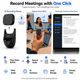 Upgraded AI Voice Mouse - Wireless Air Mouse with AI Voice Assistant, 12 Languages Translation, Meeting Transcription & Summary - Detachable Computer Mouse, Presentation Clicker for Laptop(Silver) In Australia - Darrahopens