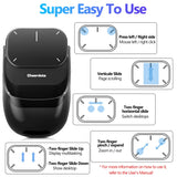 Upgraded AI Voice Mouse - Wireless Air Mouse with AI Voice Assistant, 12 Languages Translation, Meeting Transcription & Summary - Detachable Computer Mouse, Presentation Clicker for Laptop(Silver)
