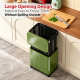Hydraulic Lift Trash Bin with Adjustable Height 46–70cm – 20L Capacity & 360° Wheels, Space-Saving Waste Bin for Kitchen, Office & Bathroom(red) In Australia - Darrahopens