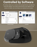 Touchpad Bluetooth Mouse with Presentation Mode, Detachable & Portable Design, Smart Software Control, Wireless Mouse for Meetings, Remote Work & Travel(Silver)