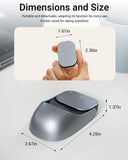Touchpad Bluetooth Mouse with Presentation Mode, Detachable & Portable Design, Smart Software Control, Wireless Mouse for Meetings, Remote Work & Travel(Black)
