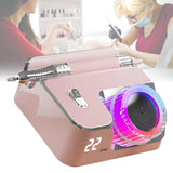 Electric Nail File Drill,Rechargeable Nail Drills Machine,Manicure Pedicure Polishing Acrylic Gel Nail Grinder, for Salon, Home(Orange)