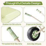 5-Piece Kids Wheelbarrow and Gardening Tool Set, Ages 3+
Metal toy wheelbarrow, extendable broom, hoe, shovel, and gloves for garden, yard, sandbox, and supervised outdoor play(Light Green)