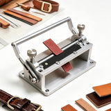 Darrahopens Home & Garden > Hobbies > Arts & Crafts Manual Leather Skiving Machine, 90mm Aluminum Body Adjustable Leather Thinning Tool, with Dual Knobs, Adjustable Thickness, for Leather Craft, Belt Wallet and Strap Making(Silver) In Australia - Darrahopens