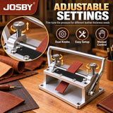 Darrahopens Home & Garden > Hobbies > Arts & Crafts Manual Leather Skiving Machine, 90mm Aluminum Body Adjustable Leather Thinning Tool, with Dual Knobs, Adjustable Thickness, for Leather Craft, Belt Wallet and Strap Making(Silver) In Australia - Darrahopens