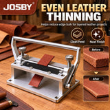 Darrahopens Home & Garden > Hobbies > Arts & Crafts Manual Leather Skiving Machine, 90mm Aluminum Body Adjustable Leather Thinning Tool, with Dual Knobs, Adjustable Thickness, for Leather Craft, Belt Wallet and Strap Making(Silver) In Australia - Darrahopens