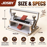 Darrahopens Home & Garden > Hobbies > Arts & Crafts Manual Leather Skiving Machine, 90mm Aluminum Body Adjustable Leather Thinning Tool, with Dual Knobs, Adjustable Thickness, for Leather Craft, Belt Wallet and Strap Making(Silver) In Australia - Darrahopens