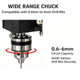 Darrahopens Home & Garden > Hobbies > Arts & Crafts Mini Bench Drill 95W, Max 5000RPM, Adjustable 6mm Chuck, 100mm Spindle Travel, Stable Metal Base with Mounting Slots for Jewelry, Wood, Plastic DIY Crafts(black) In Australia - Darrahopens