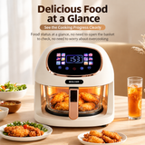360° Panoramic Air Fryer for Effortless, Visible Healthy Cooking at Home (white)