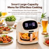 360° Panoramic Air Fryer for Effortless, Visible Healthy Cooking at Home (white)