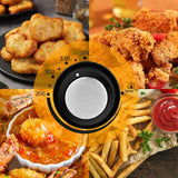 Electric Deep Fryer with Basket, 3.2QT Stainless Steel Countertop
1500W Heating with Adjustable Temperature Control, Viewing Window, Removable Oil Container and Overheat Protection(Silver)