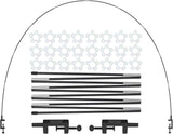 Tabletop Balloon Arch Kit with Adjustable Fiber Rods & Plastic Ring Clips for Birthday Wedding Graduation Party Decorations (Black)