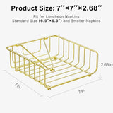 Iron Napkin Holder for Dining Table, Kitchen Counter & Outdoor Picnic Use with Weighted Arm (Black)