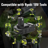 18V P108 Ryobi 18V Battery Replacement P117 Charger Lithium-Ion Battery Power - Black - Size 3000mAh In Australia - Darrahopens