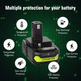 18V P108 Ryobi 18V Battery Replacement P117 Charger Lithium-Ion Battery Power - Black - Size Charger In Australia - Darrahopens