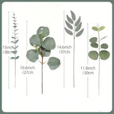 Trendbay 15pcs Mixed Willow & Silver Artificial Eucalyptus Stems & Leaves In Australia - Darrahopens