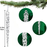 Acrylic Christmas Icicle Ornaments 13cm Hanging Decor