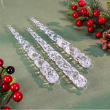 Acrylic Christmas Icicle Ornaments 13cm Hanging Decor