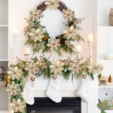 Trendbay Champagne Gold Artificial Berry Flower Bouquet Silk Floral