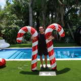 Trendbay 2pcs Extra-Large Red & White Striped Candy Cane Balloons In Australia - Darrahopens