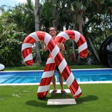 Trendbay 2pcs Extra-Large Red & White Striped Candy Cane Balloons In Australia - Darrahopens