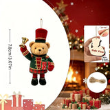 Trendbay 20-Piece Wooden Bear Christmas Ornament Set