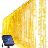 3×3M Blue Solar Curtain Fairy Lights 300 LEDs with 12 Lighting Modes