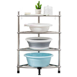 Stainless Steel Bathroom Storage Shelf,Four-Layer Storage Rack, Bathroom Triangular Rack, Washbasin And Bathtub Organizer Rack-Silver In Australia - Darrahopens
