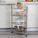 Stainless Steel Bathroom Storage Shelf,Four-Layer Storage Rack, Bathroom Triangular Rack, Washbasin And Bathtub Organizer Rack-Silver In Australia - Darrahopens