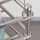 Stainless Steel Bathroom Storage Shelf,Four-Layer Storage Rack, Bathroom Triangular Rack, Washbasin And Bathtub Organizer Rack-Silver