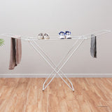 Large Double-Wing Floor-Standing Folding Clothes Drying Rack-White In Australia - Darrahopens