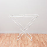 Large Double-Wing Floor-Standing Folding Clothes Drying Rack-White